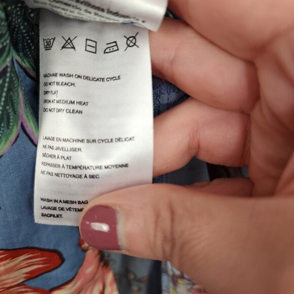 NWT Farm Rio Wonderful Bouquet Blue Sleeveless Maxi Dress Size Medium - Picture 17 of 17